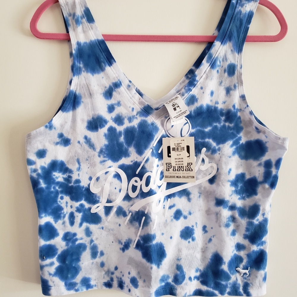 Pink☆☆ Cropped LA DODGER tank